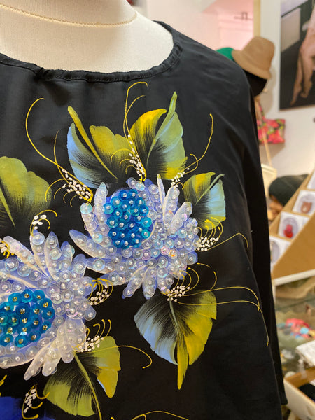 Blusa 80s dipinta a mano