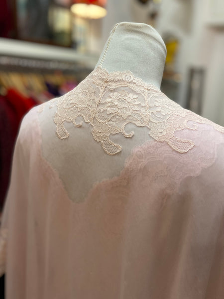 Set camicia da notte e vestaglia rosa baby