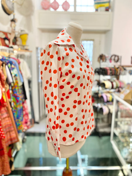 Camicia 70s pois rosso