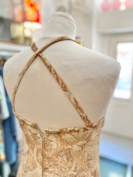 Abito 70s lurex dorato