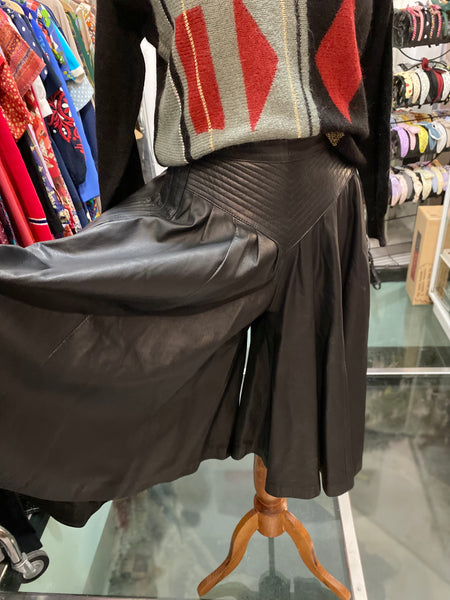 Gonna pantalone pelle 80s