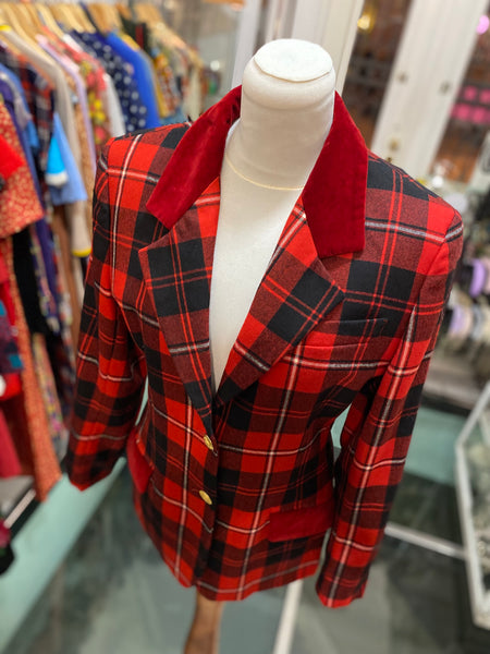 Giacca tartan rossa