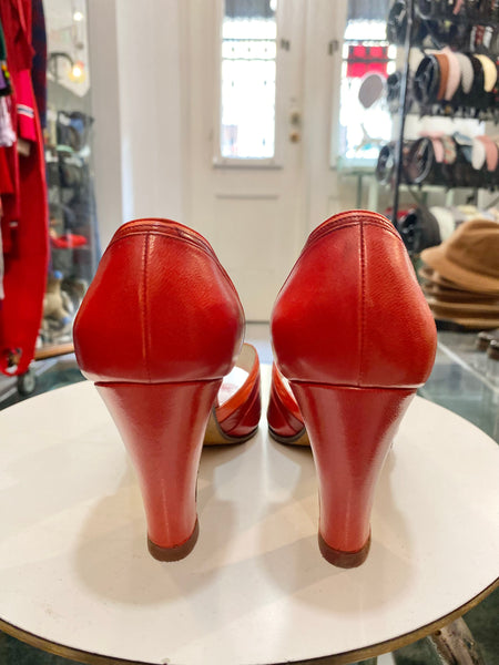 Open toe 70s rosse