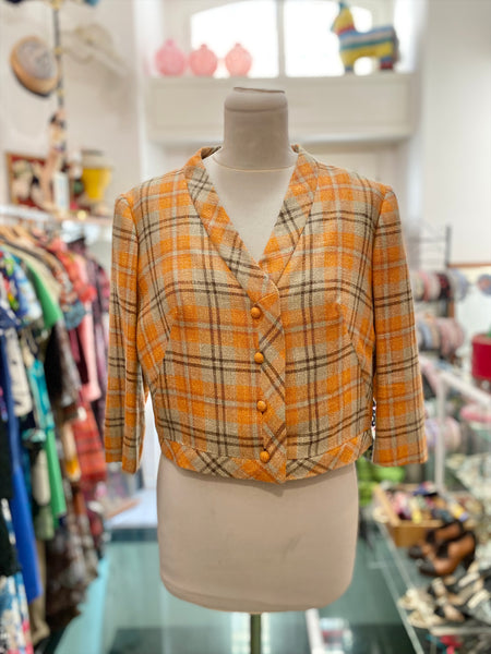 Giacca 50s scacchi arancio