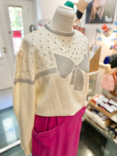 Maglione fiocco lurex