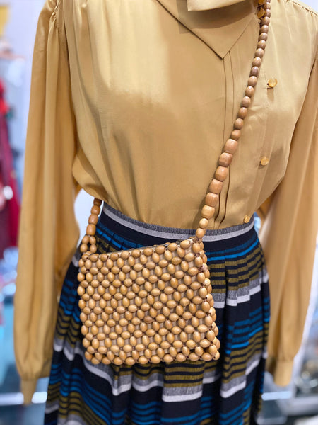 Borsetta perline legno