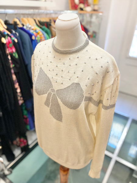 Maglione fiocco lurex