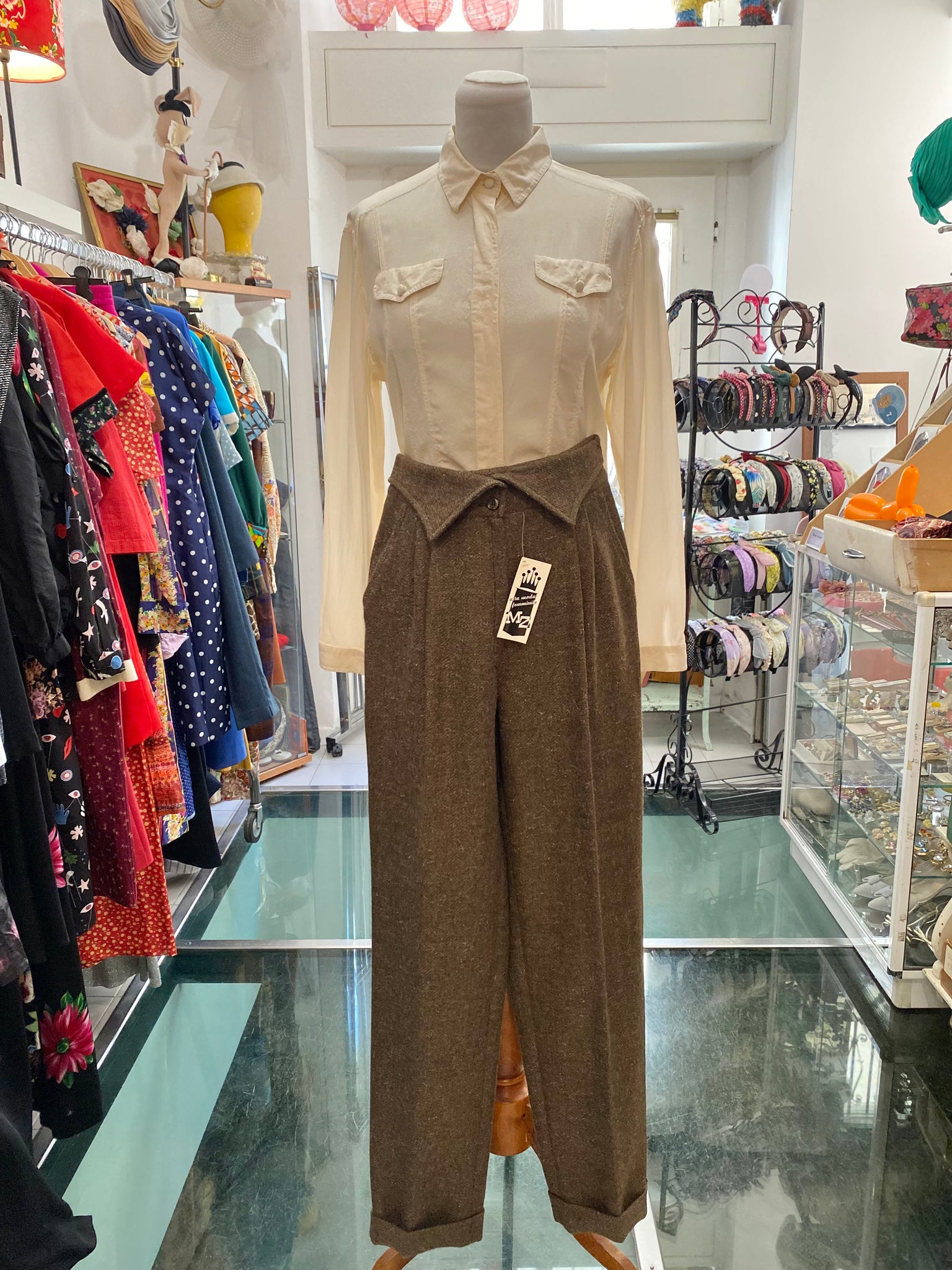 Pantaloni 80s risvolto