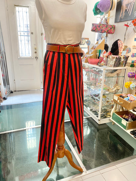 Pantaloni righe rosso nero