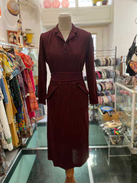 Abito 80s does 40s rosso