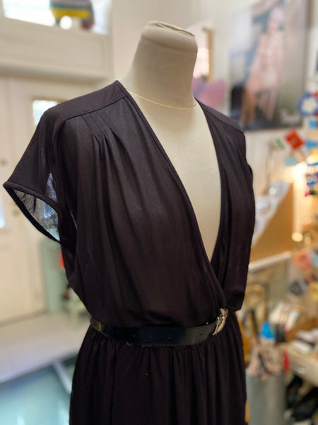Abito 80s fiori righe