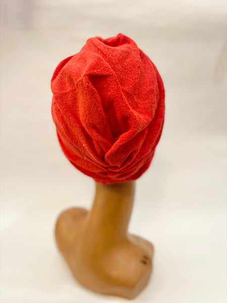 Turbante spugna rosso