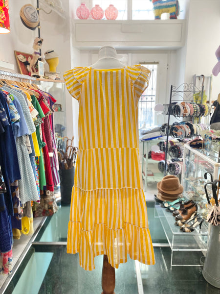 Abito 80s righe giallo