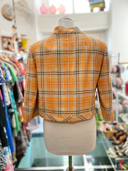 Giacca 50s scacchi arancio