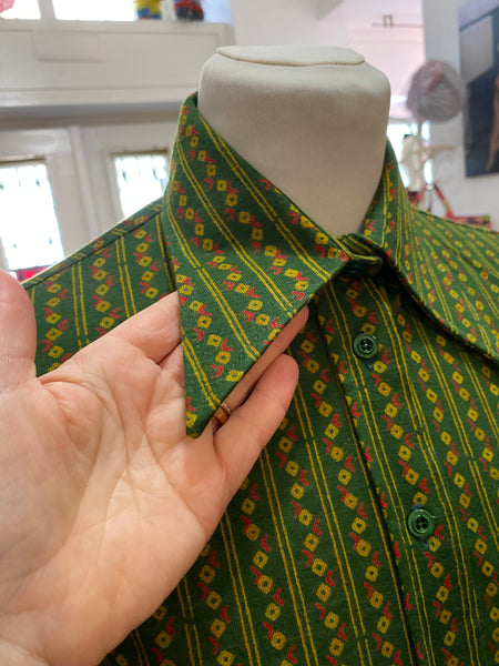 Camicia 70s verde bosco