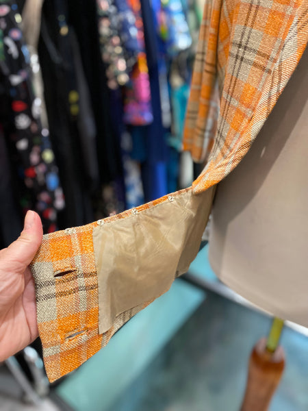 Giacca 50s scacchi arancio