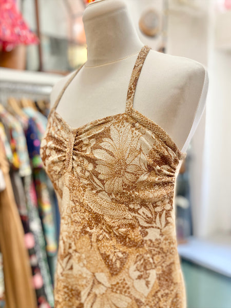 Abito 70s lurex dorato