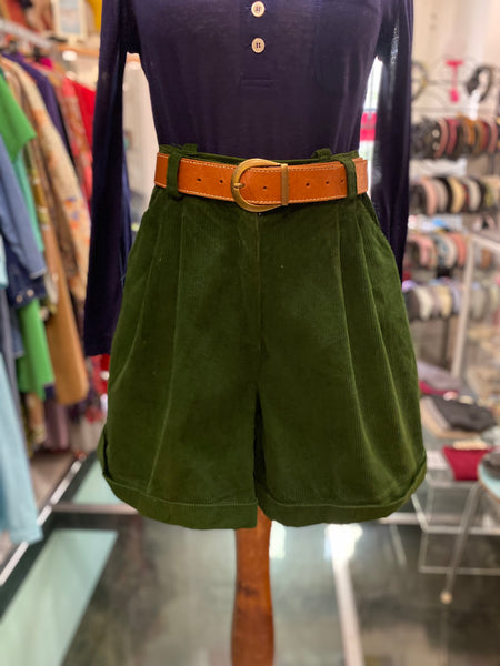 Bermuda 80s velluto verde