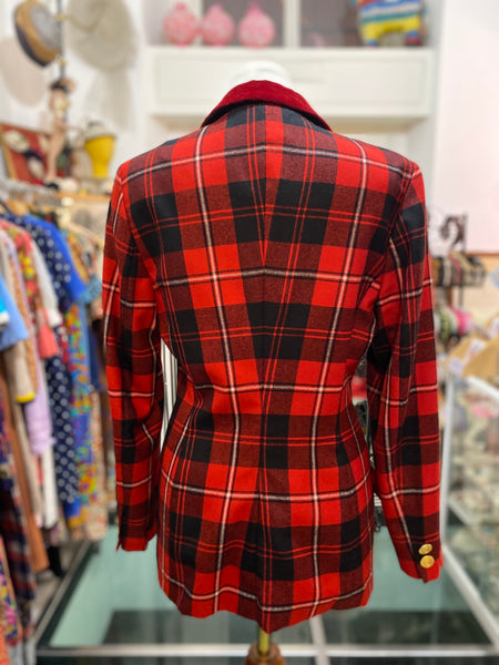Giacca tartan rossa