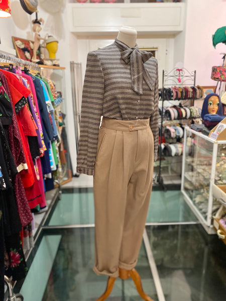 Pantaloni 80s beige