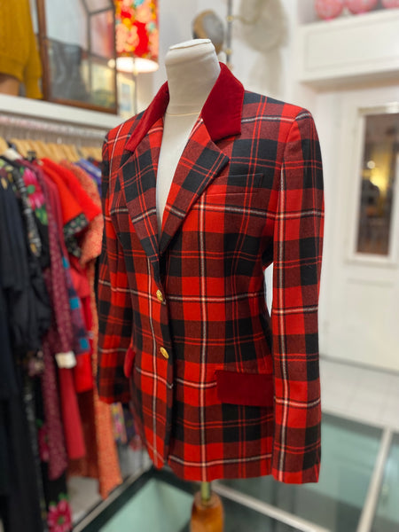 Giacca tartan rossa