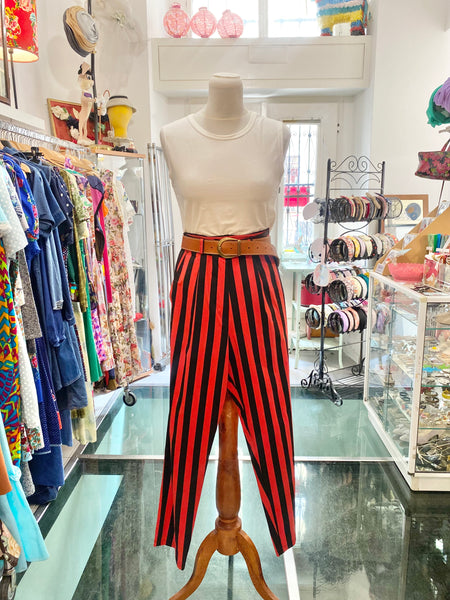 Pantaloni righe rosso nero