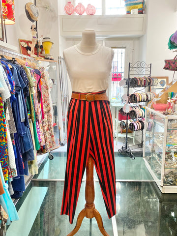 Pantaloni righe rosso nero