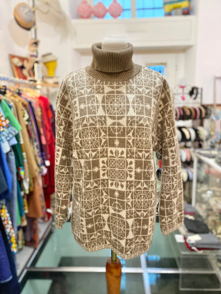 Maglione Benetton piastrelle beige