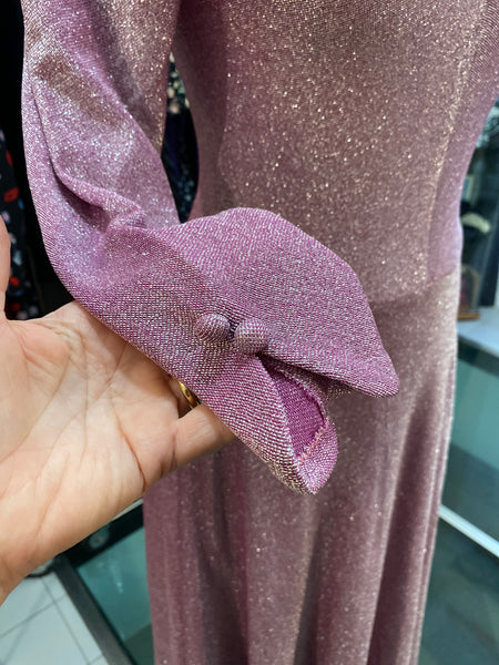 Abito 70s rosa lurex