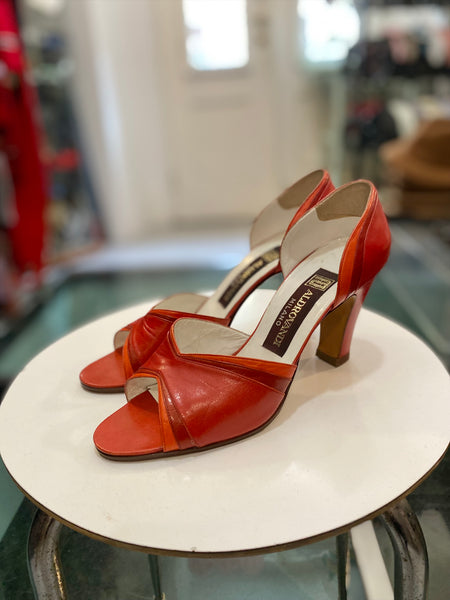 Open toe 70s rosse