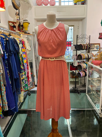 Abito 80s righe rosso bianco