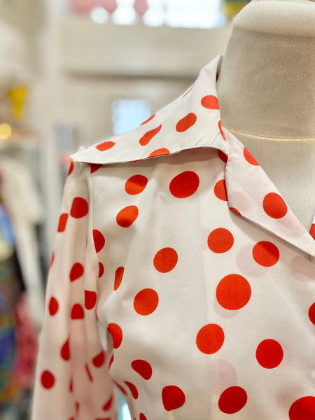 Camicia 70s pois rosso
