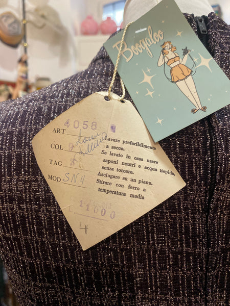 Abito 60s viola argento
