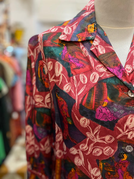 Camicia 50s stampa giappone