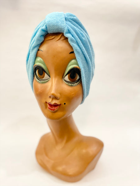 Turbante spugna celeste