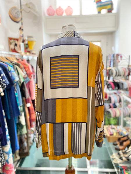 Camicia seta geometria
