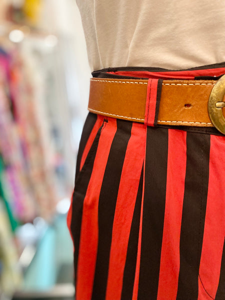 Pantaloni righe rosso nero