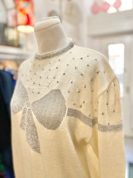 Maglione fiocco lurex