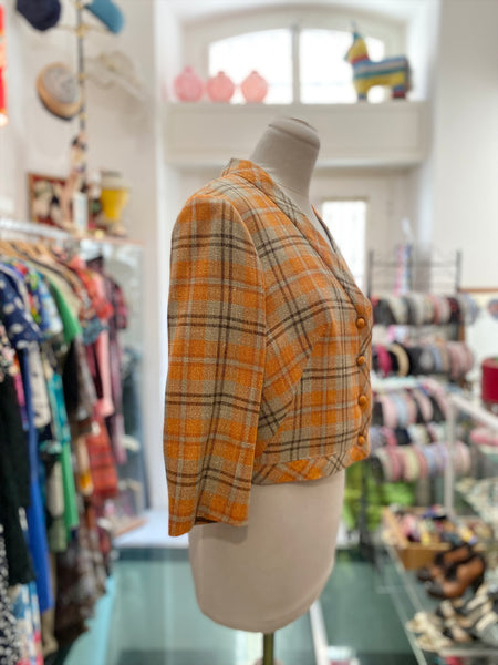 Giacca 50s scacchi arancio