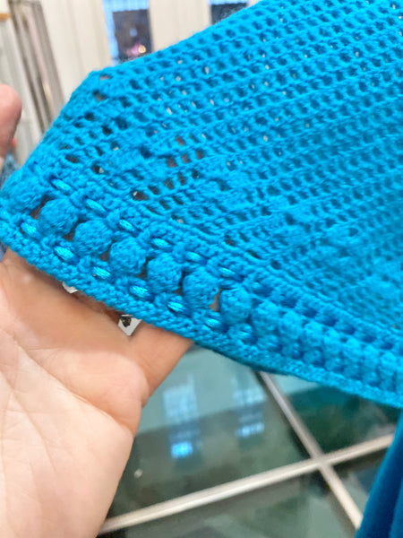 Completo crochet 80s turchese