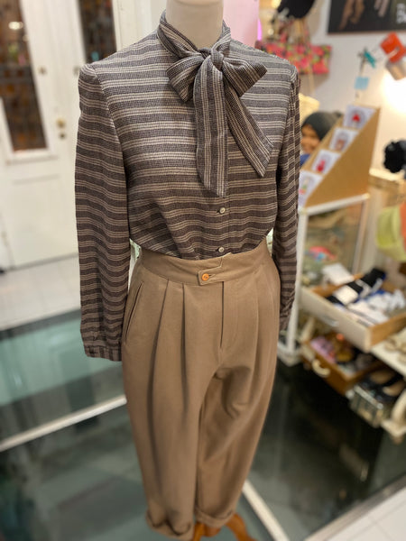 Pantaloni 80s beige