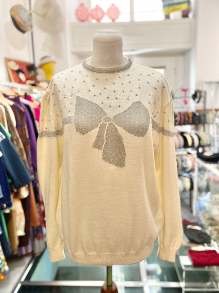 Maglione fiocco lurex