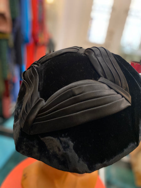 Cappellino 50s velluto e organza
