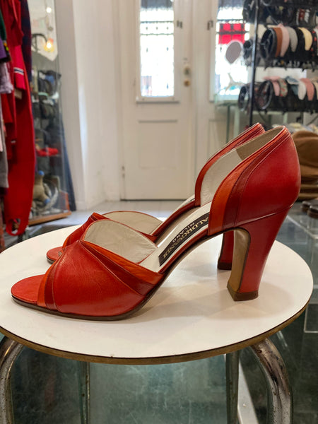 Open toe 70s rosse
