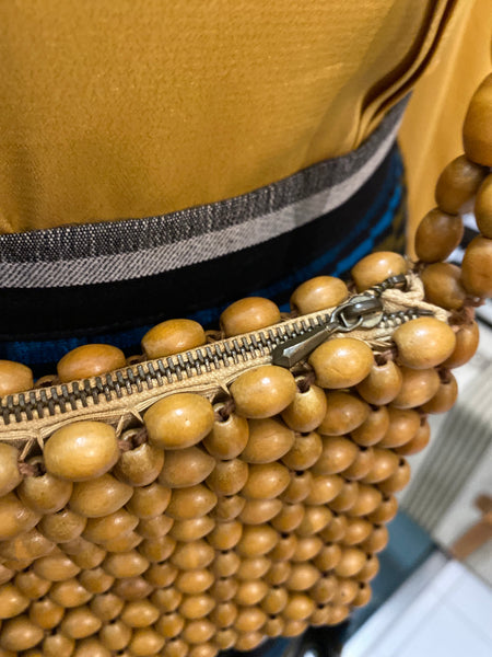 Borsetta perline legno