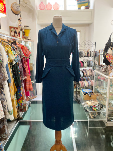 Abito 80s does 40s blu