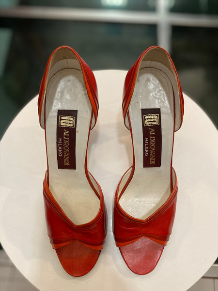 Open toe 70s rosse