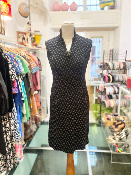 Abito 60s nero argento