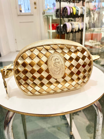 Mini borsetta pelle oro