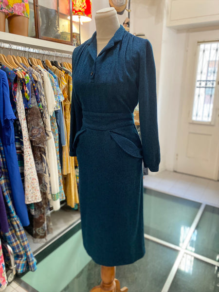 Abito 80s does 40s blu